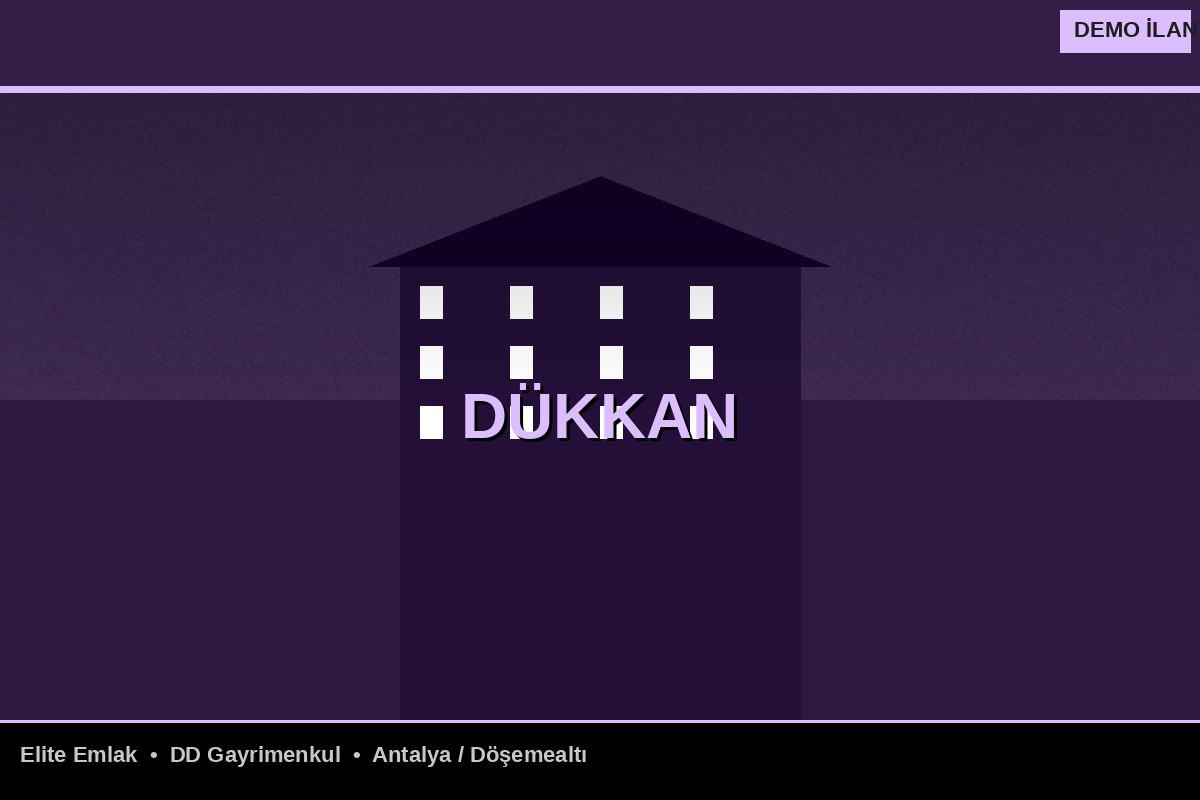 Döşemealtı Kiralık Dükkan — Merkezi Konum